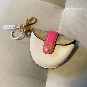 Coach mini saddle leather bag charm - New with Tag